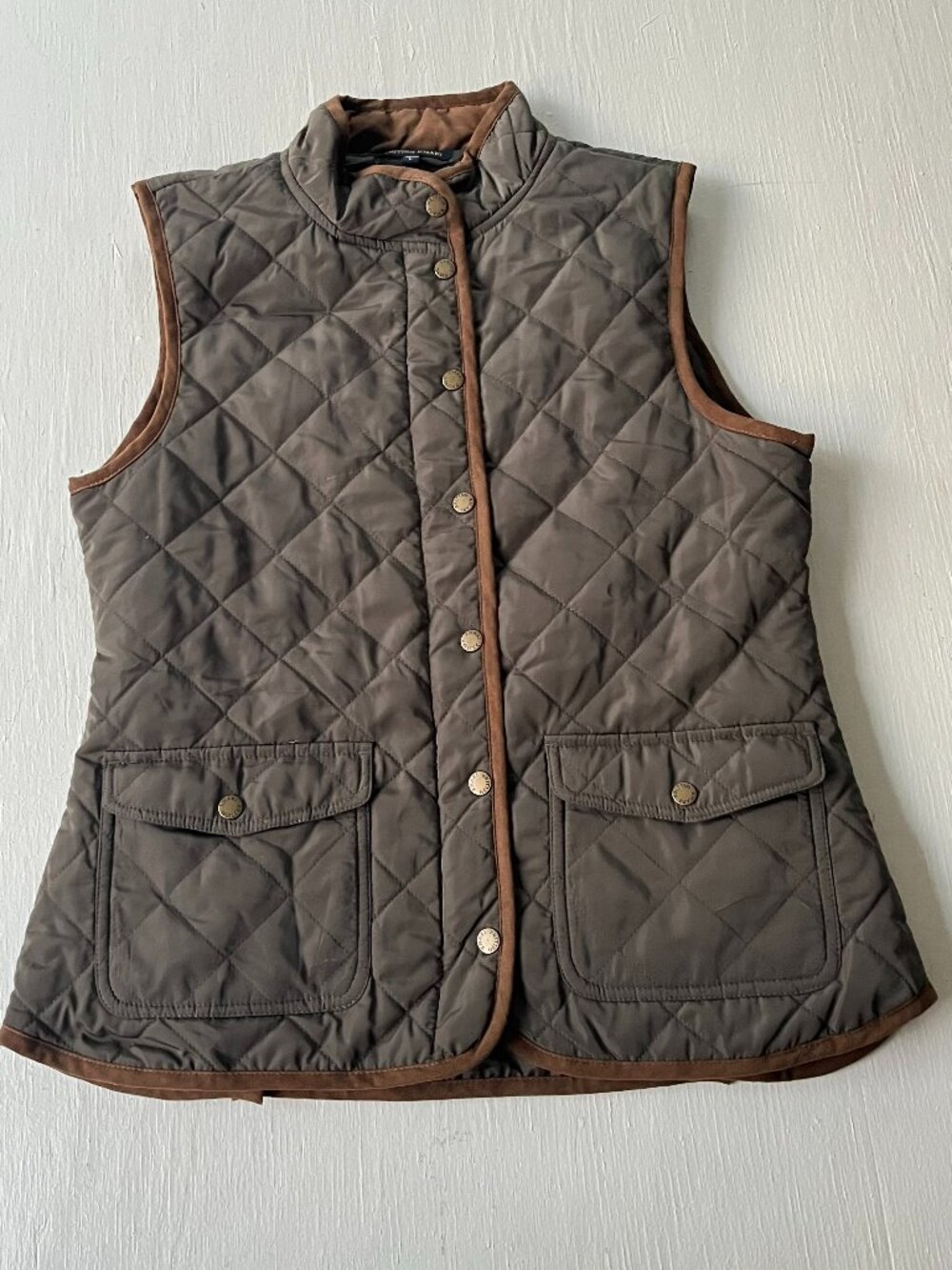 british khaki women's vest large